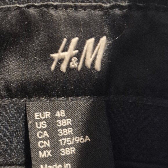 Men's H&M Black Wool Blend Military Jacket Size 38R - Picture 6 of 7